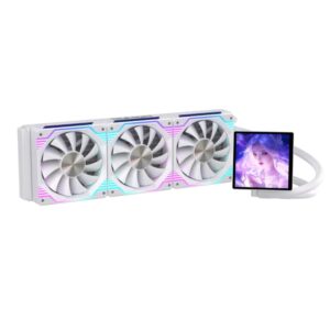 Premium liquid cooler for Intel and AMD CPUs with ARGB illuminated pump block