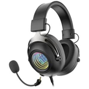 Porodo gaming headset with RGB Infinity Mirror and detachable mic