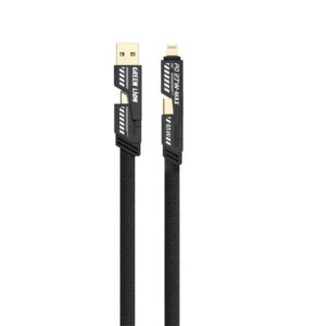 Premium braided cable with strong reinforced connectors