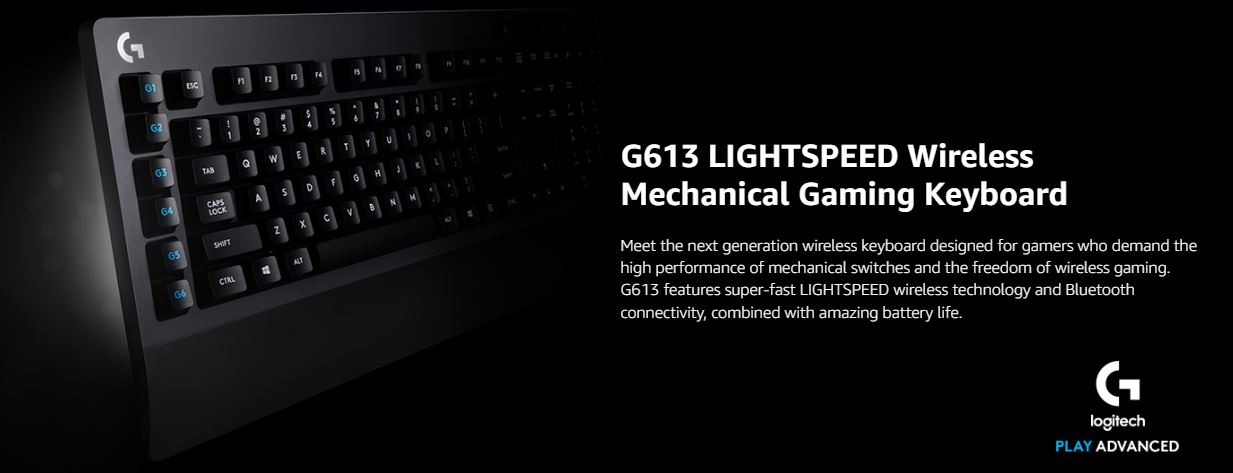 Logitech G613 Wireless Mechanical Gaming Keyboard Black