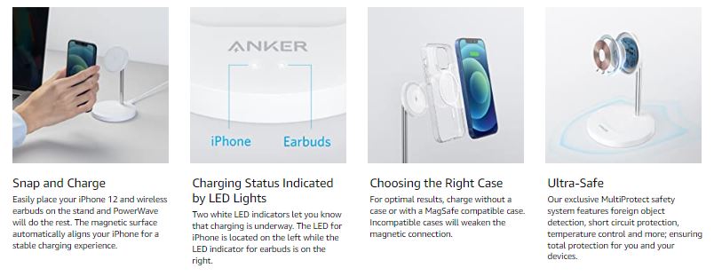 Anker Wireless Charging Stand Only for iPhone