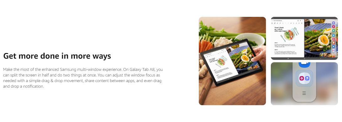 Samsung Tab A8 64Gb Wi-Fi Android Silver Uae Version 