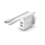 Belkin Charger USB-A Wall Charger 24W + USB-A To Lightning Cable