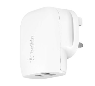 Belkin Charger Wall Charger 20W USB-C 12W USB-A White