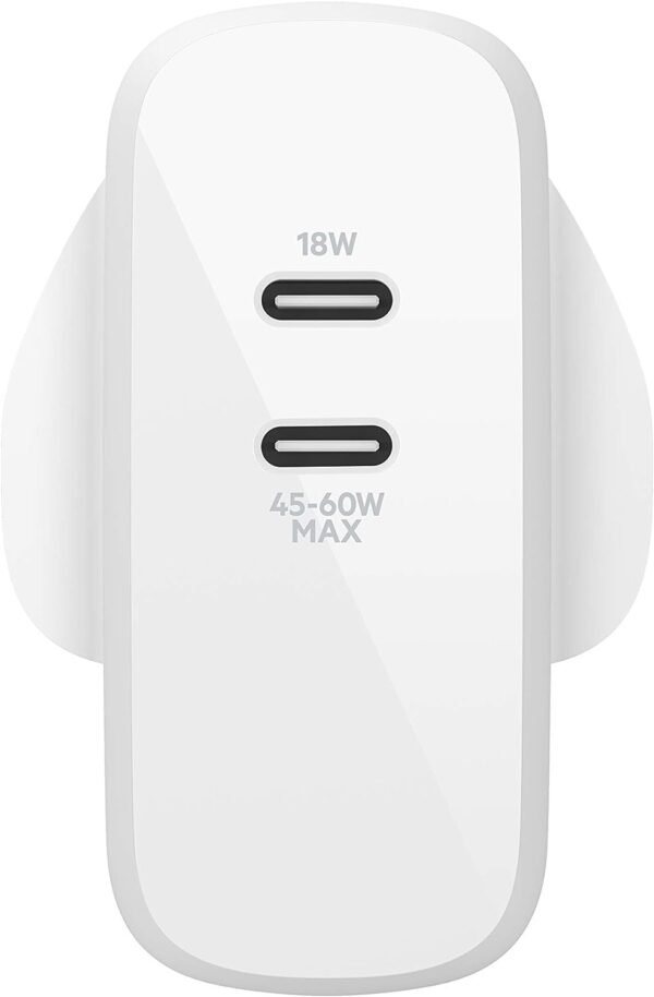 Belkin Wall Charger 68W USB C Fast Charger 63W White