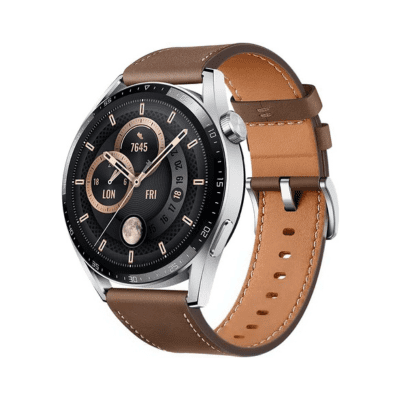 Huawei GT3 watch classic 46mm Stainless Steel Case Brown Leather Strap