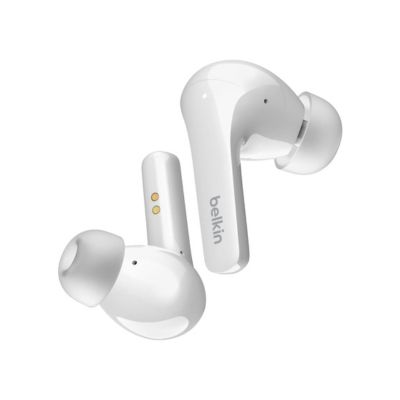 Belkin Earbuds With Active Noise Cancellation Bluetooth Earbuds White