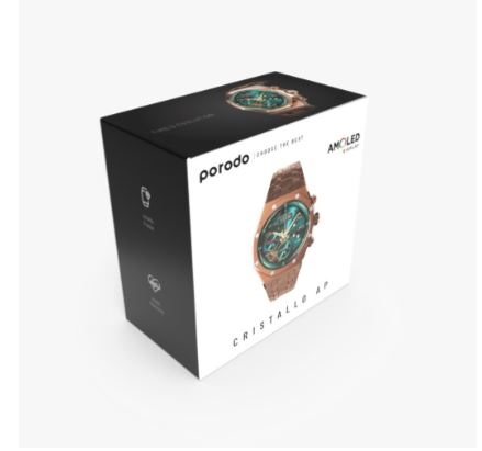 Porodo CristalloAP Smart Watch Gold Dial smart watch
