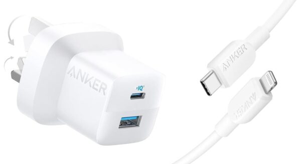 Anker Charger With 33W USB C to Lightning Cable 1m - White anker charger anker charger anker charger iphone