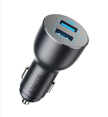 Anker Dual Port Quick Charge 3.0 Car Charger, A2729H11, Black