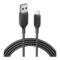 Anker Power Line Iii Lightning Cable 6ft Fast Charging Cable A8813 Black
