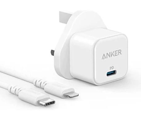 Anker Charger PowerPort III 20W Fast Wall Charger With Charging Cable B2149