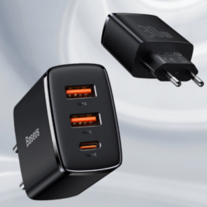 Baseus Type-C+USB-A1+USB-A2 Compact Quick Charger 30W (4)