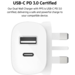 Belkin Dual Port USB-C 25W + USB-A 12W Wall Charger PPS 37W (2)