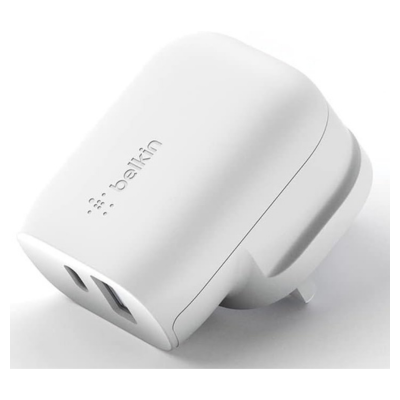 Belkin Dual Port USB-C 25W + USB-A 12W Wall Charger PPS 37W