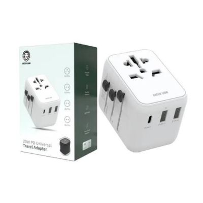 Green Lion 20W Travel Adapter - White