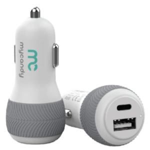 Mycandy 32W Dual Port Type-C & USB Car Charger + Type-C to Lightning Cable (2)