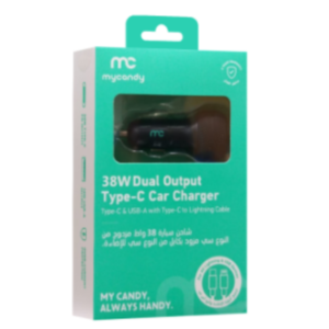 Mycandy 38W Car Charger + Type-C to Lightning Cable (2)