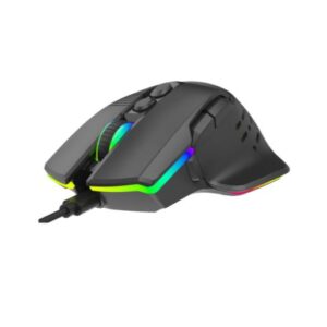 Porodo Gaming Mouse Best Gaming Mouse 9D Wired Mouse DPI 12800 with 13 Modes RGB Light - Black