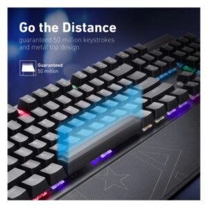 VERTUX Toucan Wired Gaming Keyboard 50 Million Keystrokes