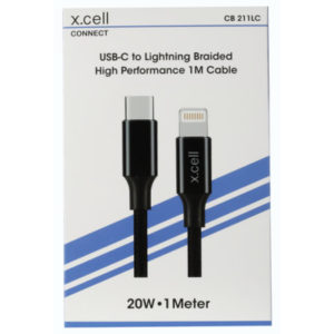 X.cell Usb-C to Lightning Braided 1Mtr Cable 20W CB-211LC