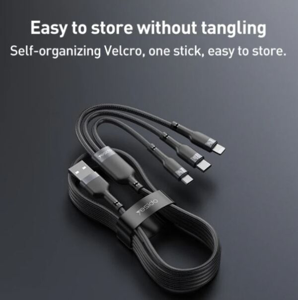 Yesido CA91 3A 3 In 1 USB Cable For Multiple Devices Fast Charging Cable