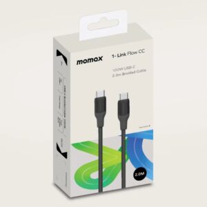 Momax USB C Cable Fast Charging Cable 2mtr 100w Usb C Braided Cable DC25