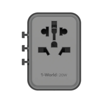 Momax 1-World 20W 3-Port Travel Charger