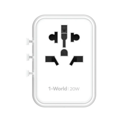 Momax 1-World 20W 3-Port Travel Charger