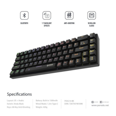 Porodo Mechanical Gaming Keyboard