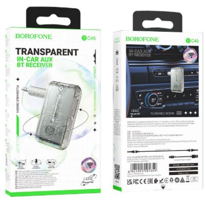 Borofone BC46 Transparent In-car Bluetooth Audio Receiver 130mAh (3)