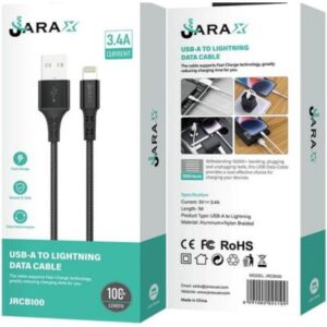 Jara X JRCB100 USB-A To Lightning Data Cable 100cm