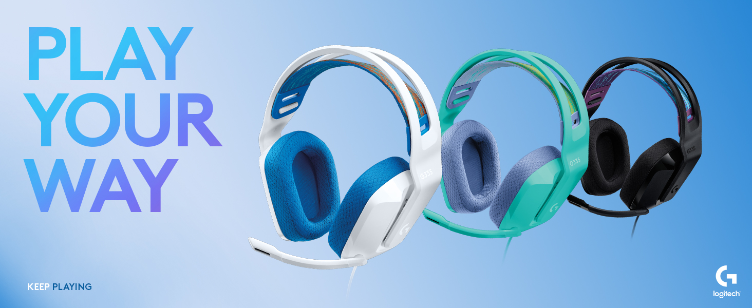 Logitech G335 Wired Gaming Headset 3.5mm Audio Jack Gaming Headphone