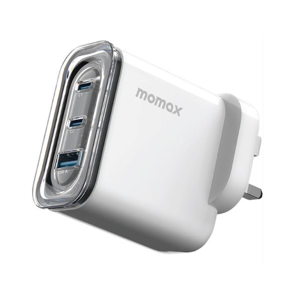 Momax 3-Port GaN Wall Charger 80W White UM52UK