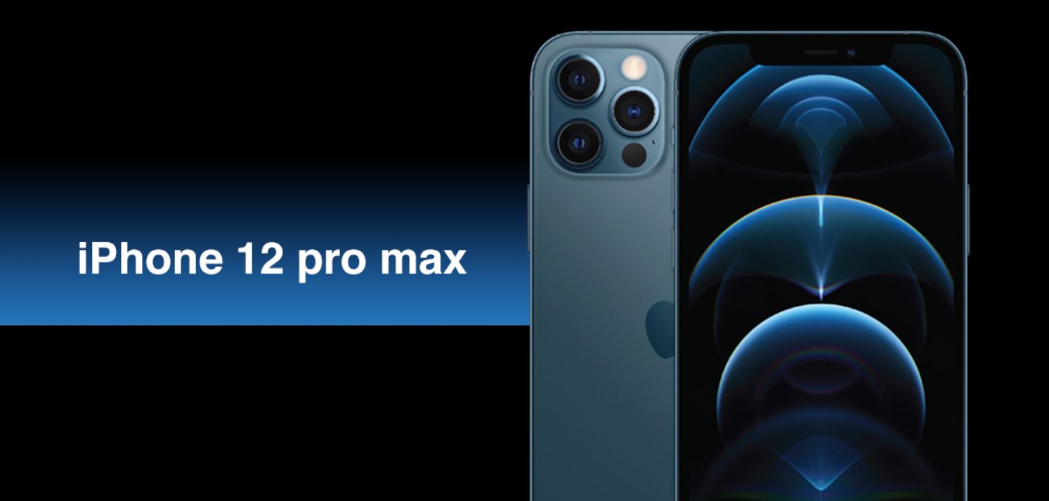 Phone with triple camera system a best Refurbished iPhone 12 Pro Max, highlighting the wide, ultra-wide, and telephoto lenses