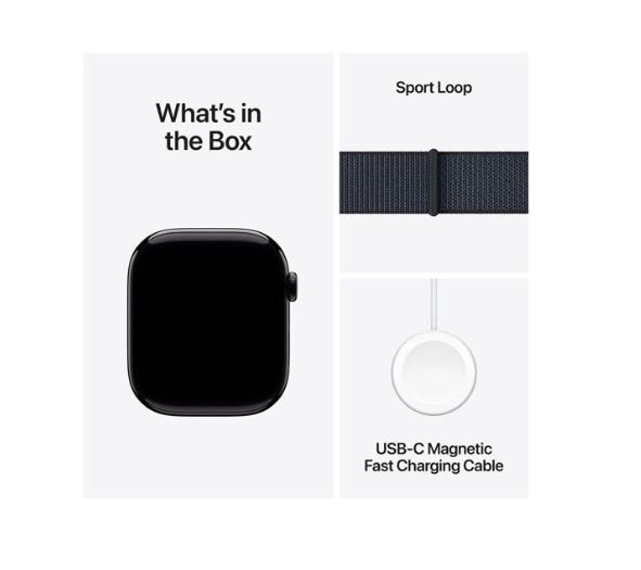 Ink Sport Loop Apple Watch Series 10 Come with health metrics and notifications, emphasizing its smart technology and design.