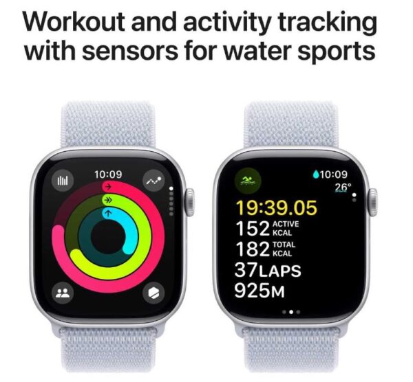 The best Apple Watch in Silver Aluminium Case, highlighting its advanced health features.