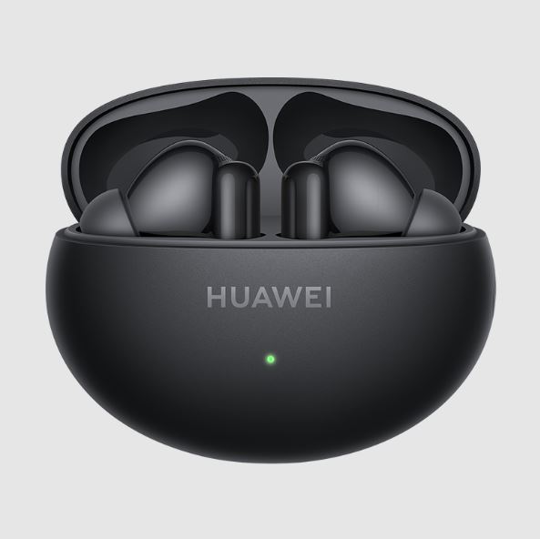 Close-up of HUAWEI earbuds 6i highlighting the sleek design and soft silicone ear tips for comfort