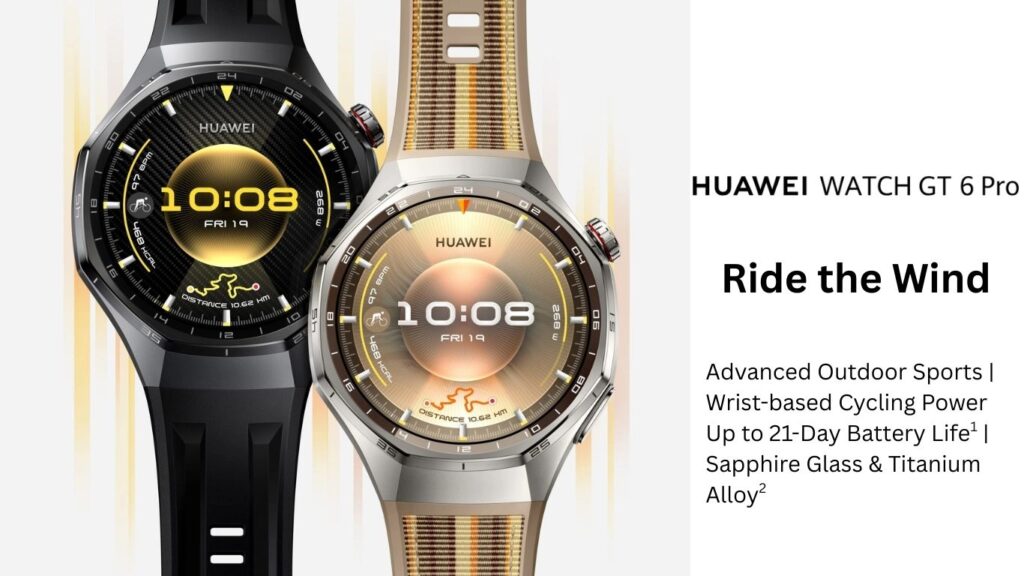 Huawei WATCH GT 6 Pro smartwatch with cycling virtual power metrics