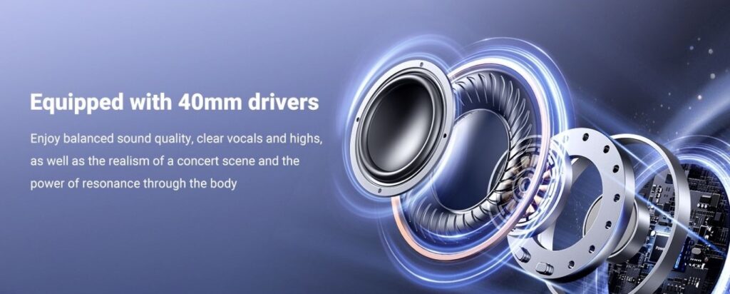 UGREEN HiTune Max5C Bluetooth 5.4 wireless headphone with 75-hour battery life