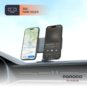 Porodo Vacuum Adhesive Magnetic Car Mount Black 8
