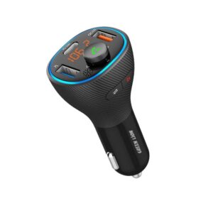 Green Lion Car Kit with Built-In FM Transmitter – 38W Fast Charging & Hands-Free Calling