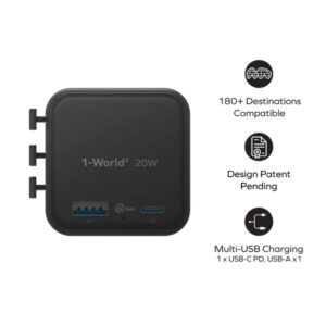 Ultimate GaN Charger Travel Adapter with 20W Fast Charging Power