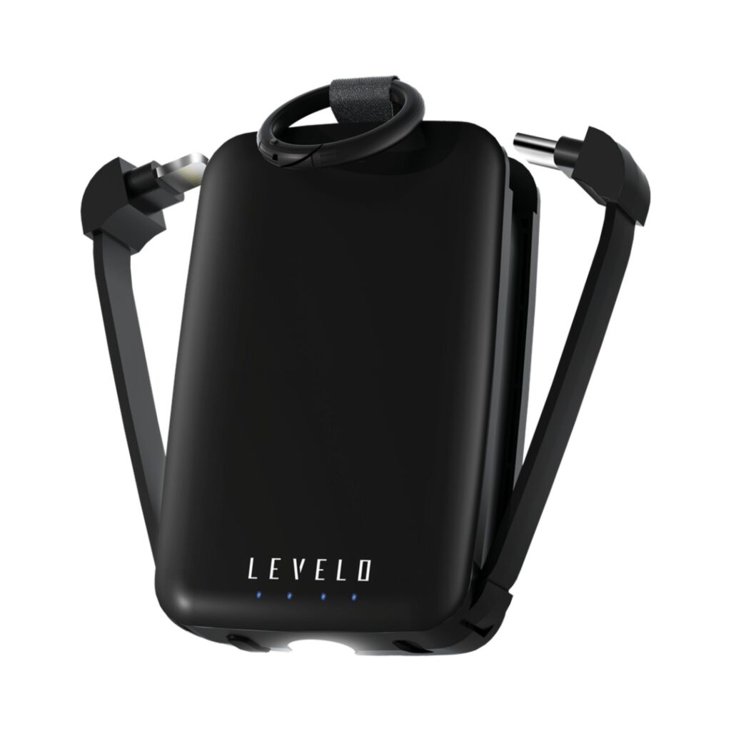 Mini power bank 4000mAh portable charger attached to keychain