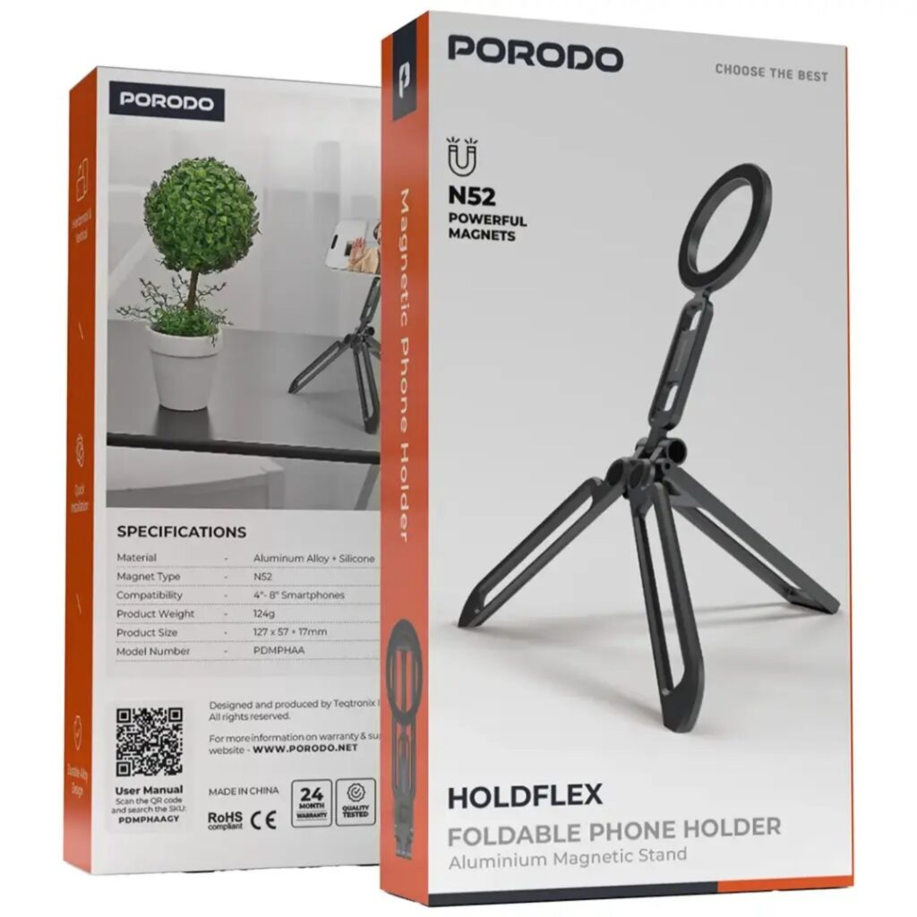 Foldable Phone Holder with Premium Aluminum Build