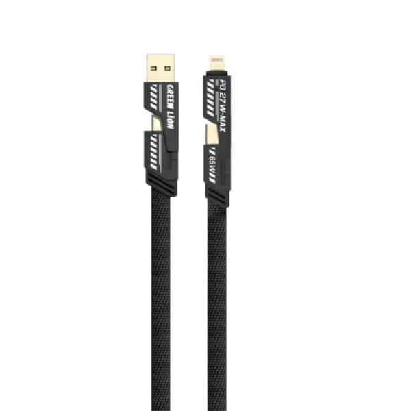 Durable braided 2 in 1 USB cable for smartphones and tablets