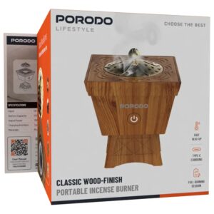 Classic incense burner by Porodo with elegant wooden design
