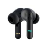 Premium earbuds with noise cancellation and smart touch controls in sleek black finish