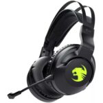 Wireless gaming headset with detachable noise cancelling microphone