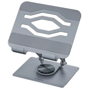 Tablet holder with 360 degree rotatable design on desk